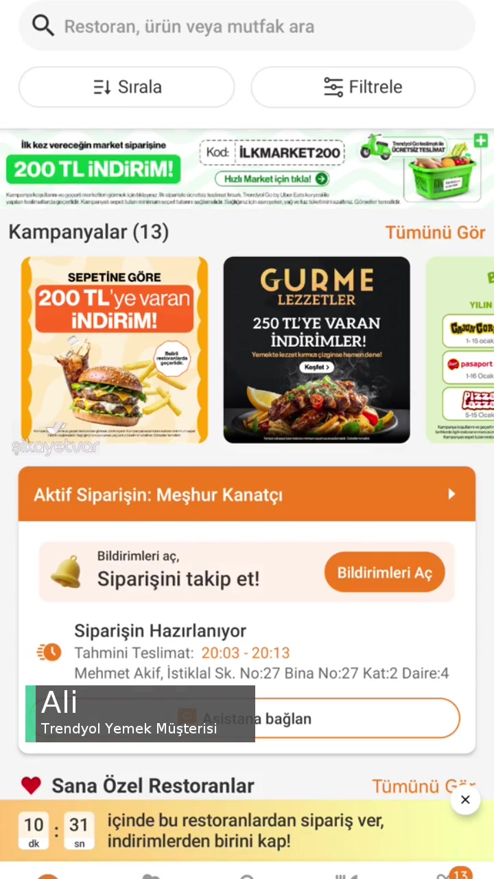 Trendyol Yemek Siparişi Keşmekeşi! videonun kapak resmi