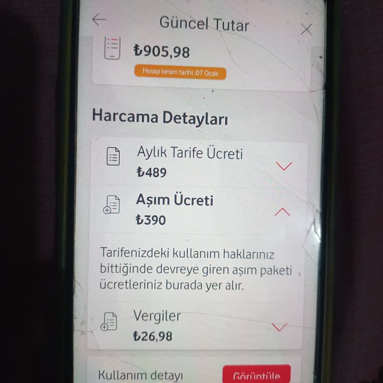 Vodafone Faturamda 1 GB İçin 390 TL Limit Aşımı Ücreti Haksızlığı