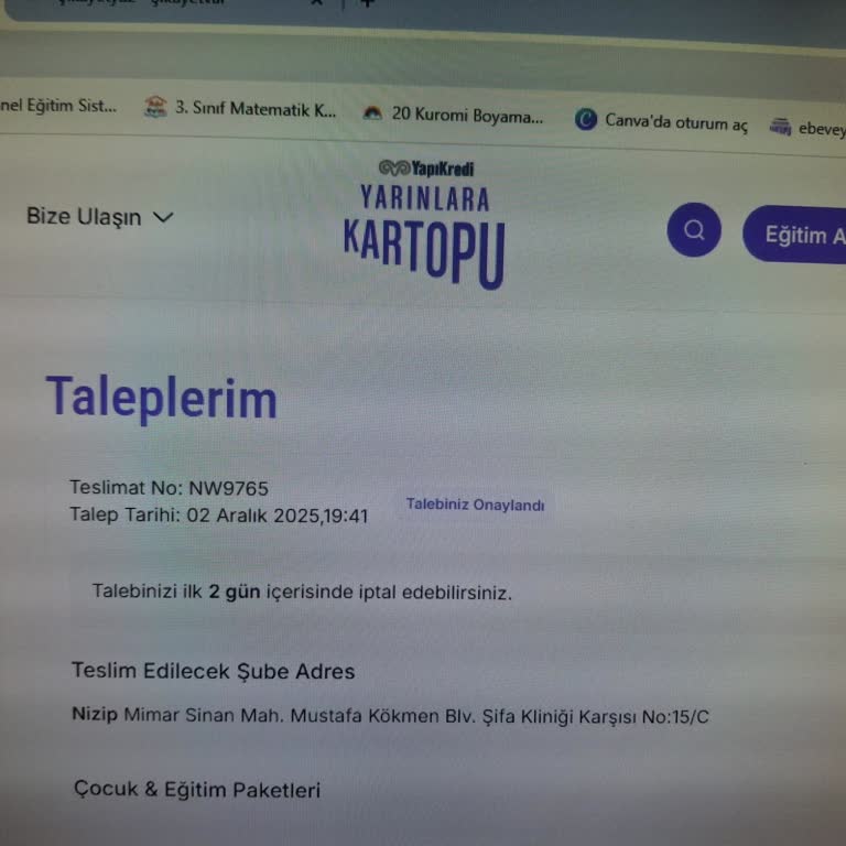 Yarınlara Kartopu Eğitim Seti Teslim Edilmedi
