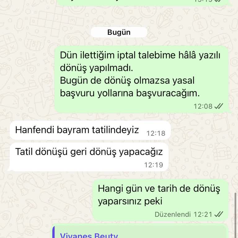 İptal İsteği Reddedildi, Ödenen Ücret Geri Verilmedi Ve Bilgimiz Dışında Senet Düzenlendi