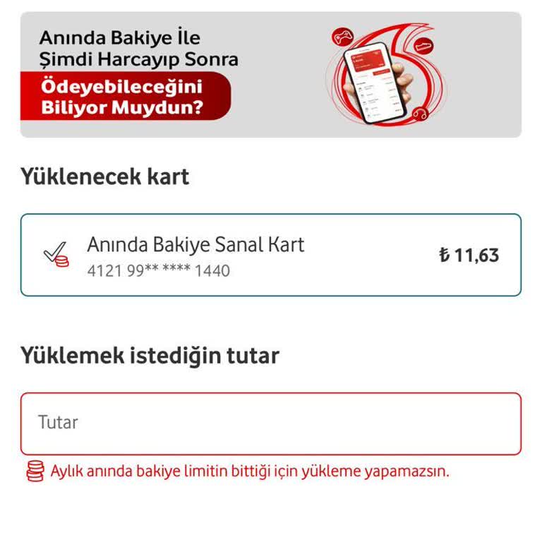 Vodafone Pay Anında Bakiye Limitimin Açıklamasız Sıfırlanması Ve Çözüm Talebi