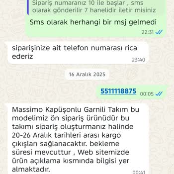 Üç Bin Sekiz Yüz Liralık Siparişimin Takip Numarası Çalışmıyor Ve İade Bekliyorum