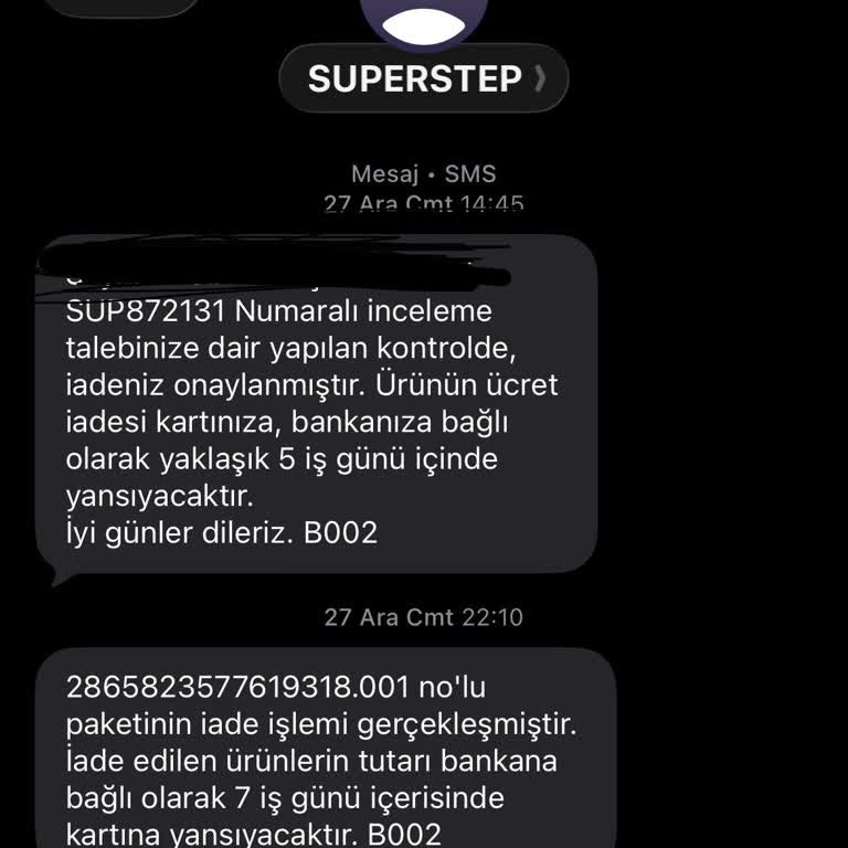 İade Bedelinin Hesaba Geçmemesi Ve Müşteri Hizmetlerinden Cevap Almama