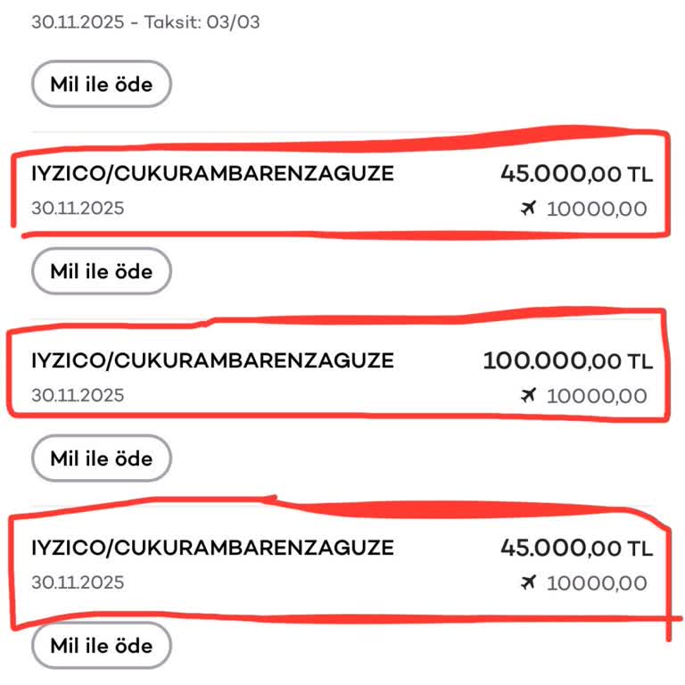 Kredi Kartımdan Fazla Çekilen 190 Bin TL Ve İade Talebi