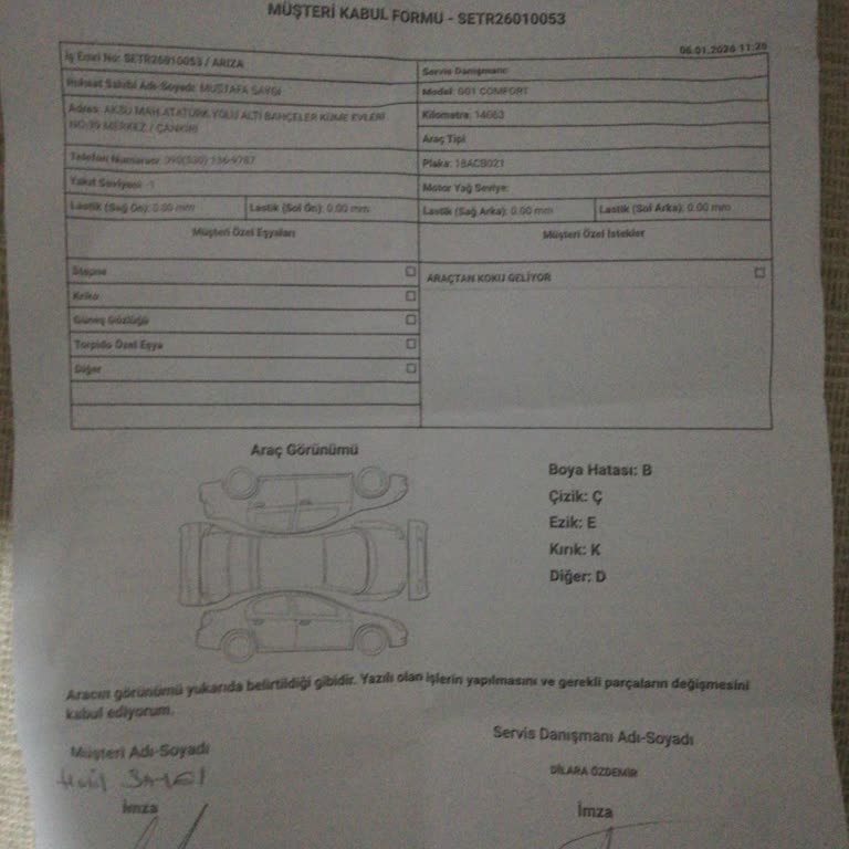 Baskı Balata Arızasının Garanti Dışı Sayılması Şikayeti