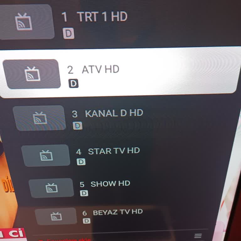 Onvo Televizyonda Kanal Sıralaması Günlük Sıfırlanıyor