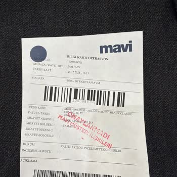 Mavi Mağazasında Pantolonların Hızlı Renk Solması Ve Yardımcı Olmayan Müşteri Hizmeti