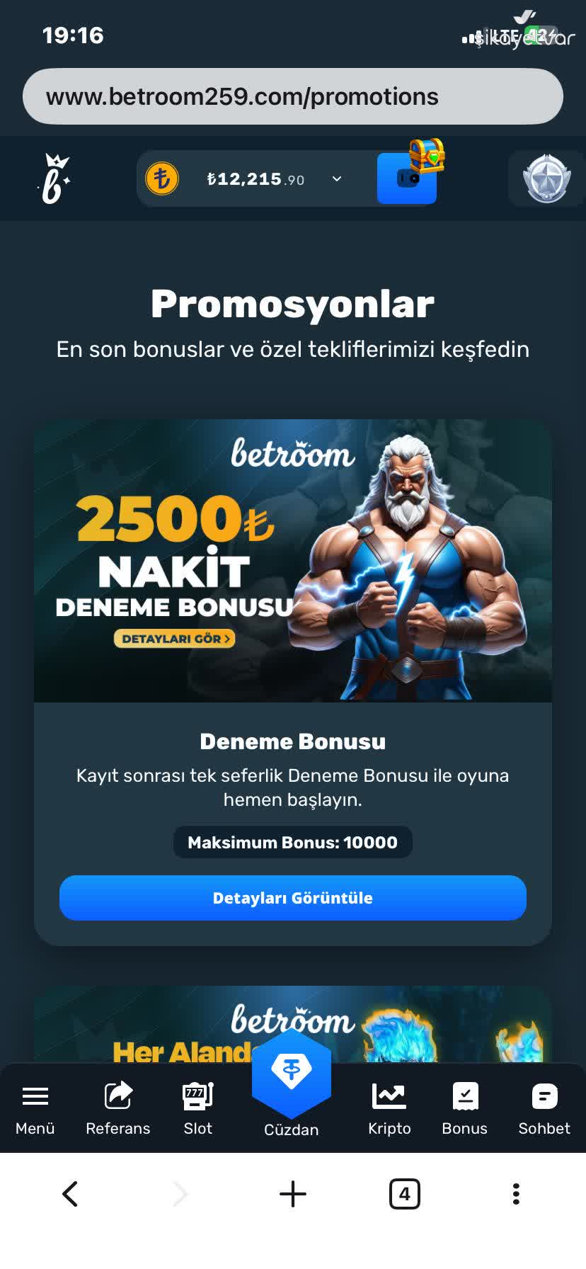 Problema con deposito e bonus su Betroom