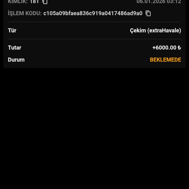 6 Bin TL Çekim Talebim Beklemede Ve Destek Kanallarına Ulaşılamıyor