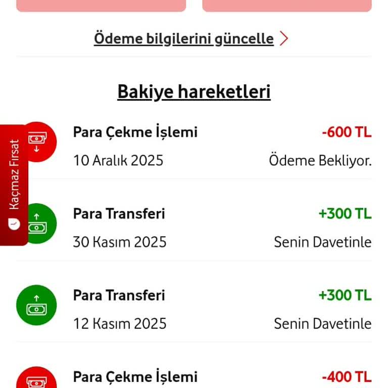 Vodafone Kampanyasındaki 600 TL Ödemenin Gecikmesi Ve Özür Talebi