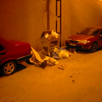 Şenlen Sokakta Çöp Konteyner Yetersizliği Ve Toplama Saatlerine Uymama