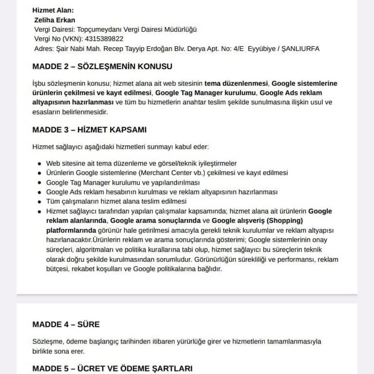 Turkuaz Yazılım Somut Hizmet Dahi Sunulmadı, Herhangi Bir Çalışma Tarafıma Teslim Edilmedi