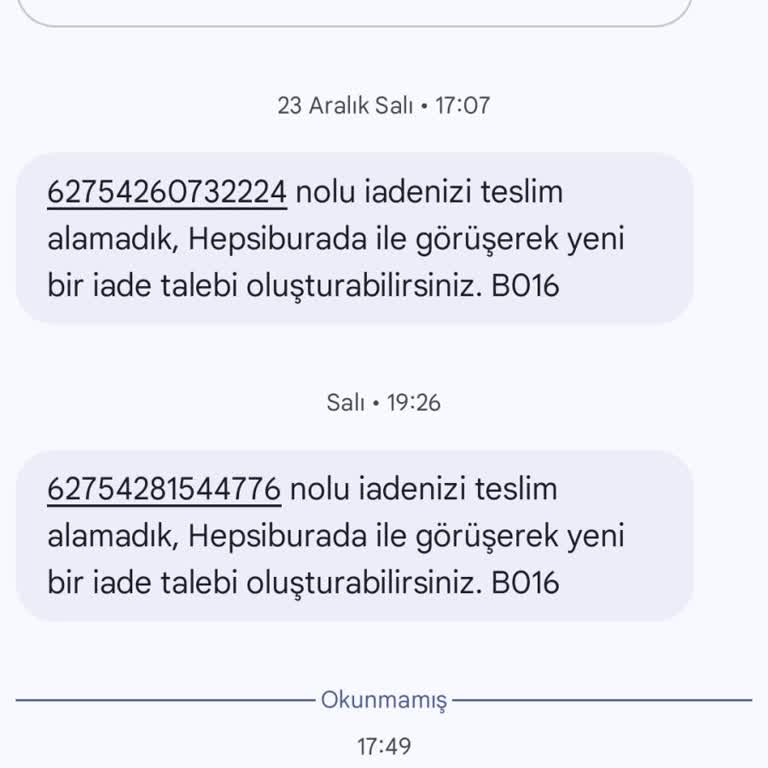 Hepsijet’in İade Kargosunu Getirmemesi Nedeniyle Yaşanan Zaman Kaybı