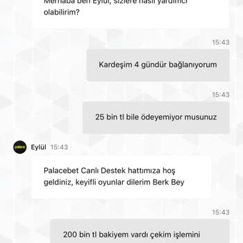 Palacebet'te 200 Bin TL Kazancım Ödenmedi