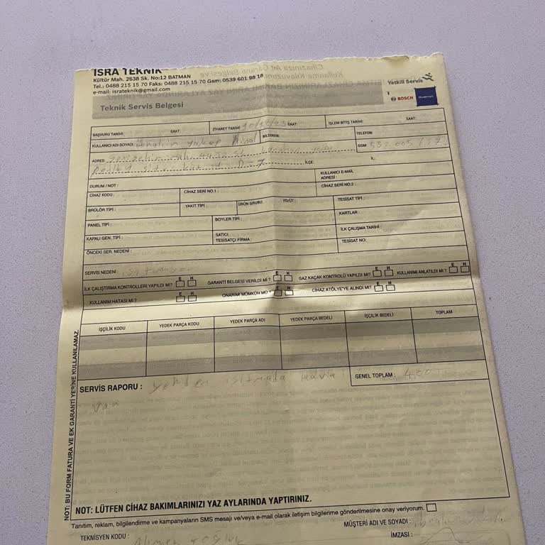 Garanti Kapsamındaki Kombide Basınç Düşmesi Ve Isınma Sorunu Çözülmedi