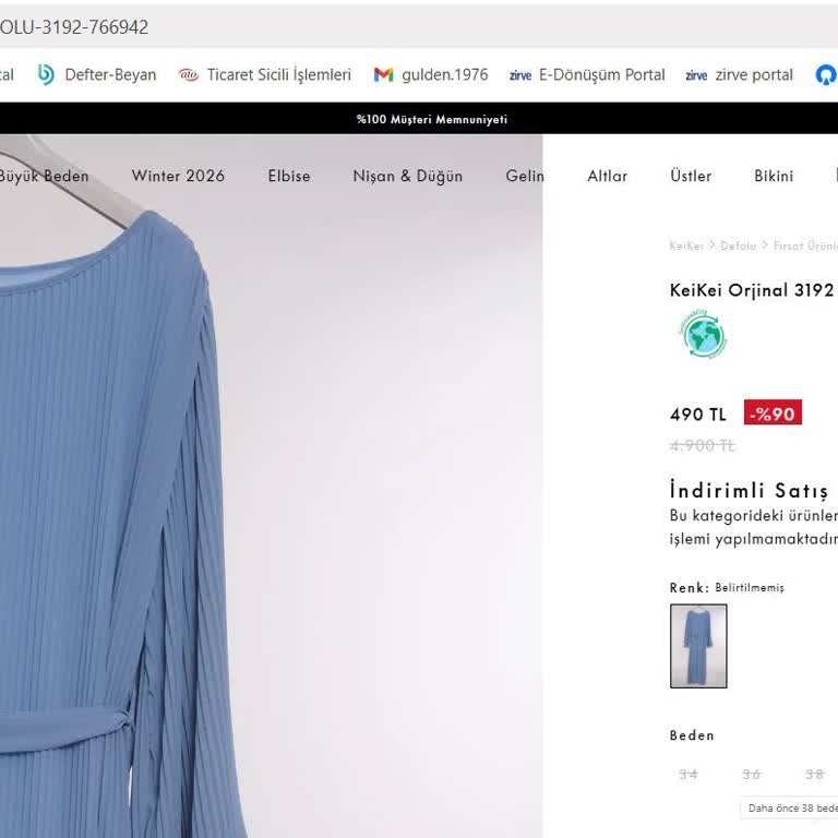 Beden Uyuşmazlığı Ve Kullanılmış Elbise Gönderimi Nedeniyle İade Talebi