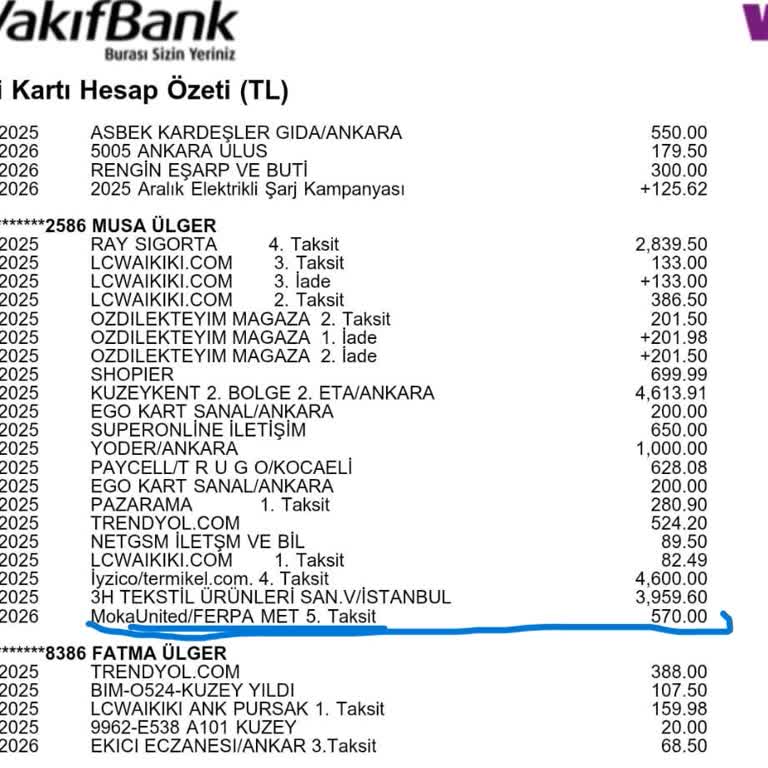 İzinsiz 9 Taksitlik 5.130 TL İşleminin Durdurulması Ve İadesi Talebi