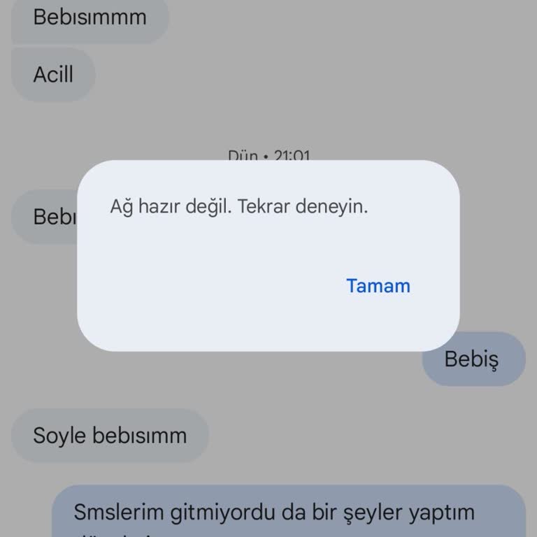 SMS Gönderemiyorum, Ağ Hazır Değil Uyarısı Alıyorum