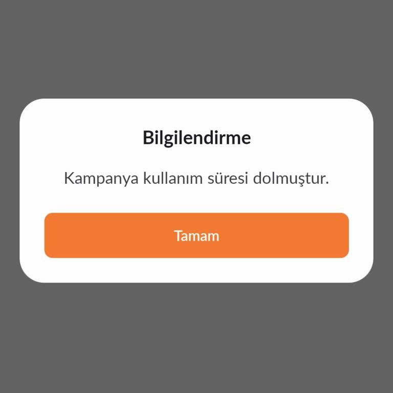 Kampanya Süresi Yanlışlıkla Dolmuş Gibi Gösterilmesi