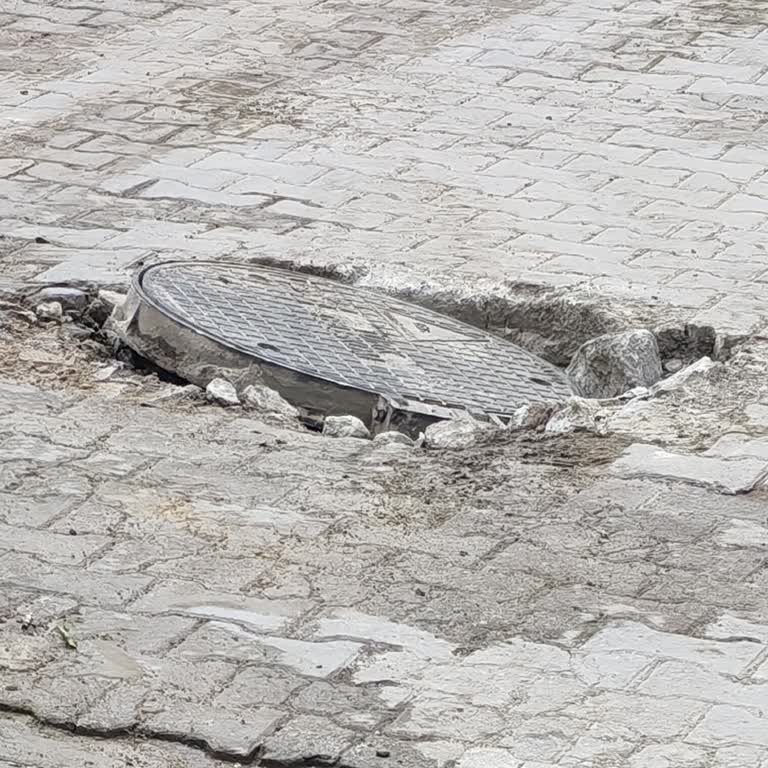 Atakum'da Hasarlı Tesisat Kapağı Yol Güvenliğini Tehdit Ediyor Ve Acil Onarım Talep Ediliyor