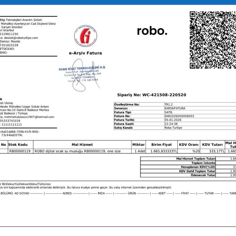 Robo Digital Su Musluğunda Eksik Parçalar Ve İletişim Sorunu