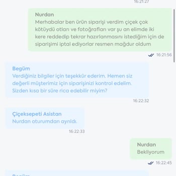 Aynı Gün Çiçek Teslimatı Gerçekleşmedi, Yanlış Ürün Ve İlgisiz Müşteri Hizmetleri