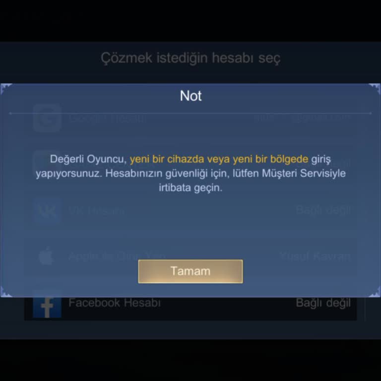 Google Hesabını Unuttuğum İçin Mobil Legends Hesabım Yeni Cihaza Taşıyamıyorum