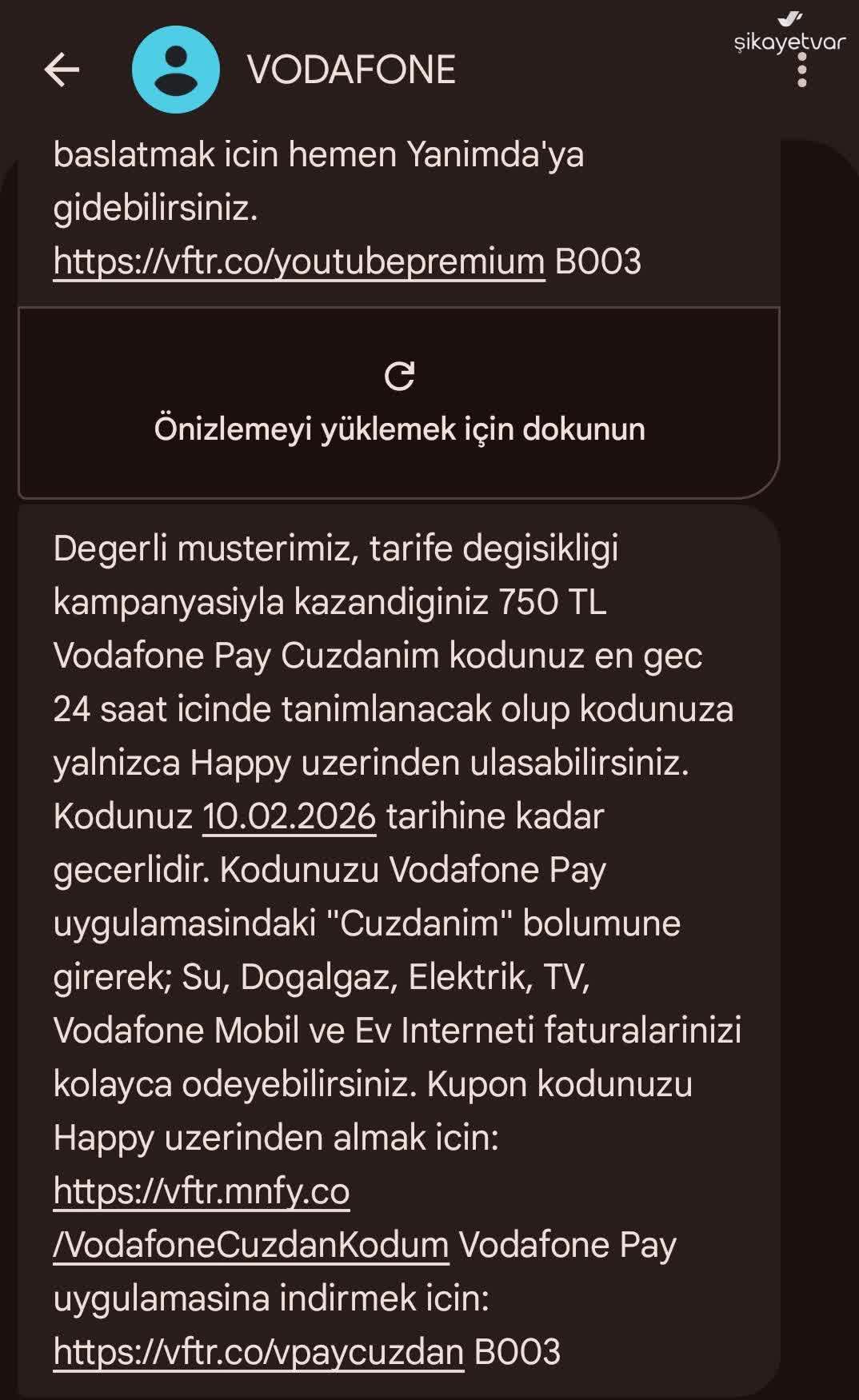 Çözüldü: Vodafone 750 TL Cüzdan Kodu Tanımlanmadı Ve Müşteri