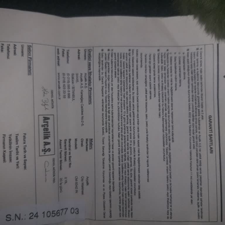 Arçelik Garanti Kapsamındaki Parça Değişimi İçin Ücret Talebi Müşteriyi Hayal Kırıklığına Soktu