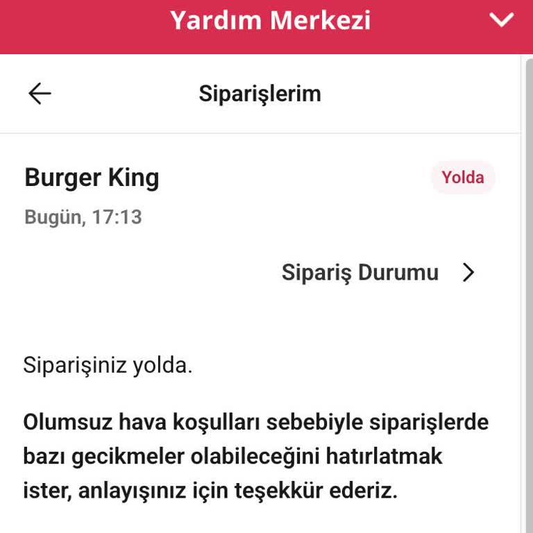 Siparişim 2 Saat Beklemesine Rağmen Teslim Edilmedi
