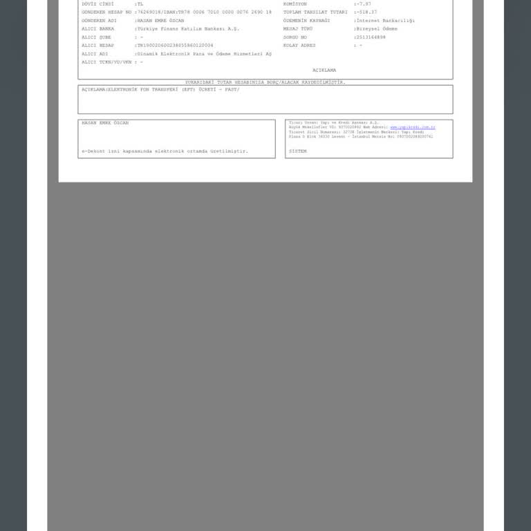 Dinamik Pay Hesabına Yatırılan 510 TL Yansımıyor