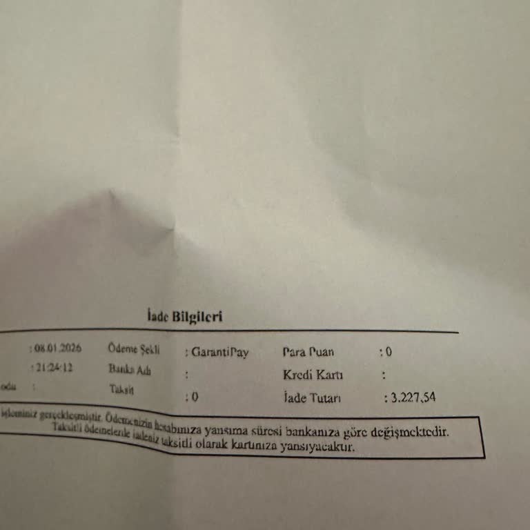 DeFacto İadesinde 100 TL Eksik Kredi Kartına Yansımadı