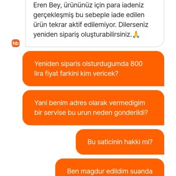 İzin Almadan Ürünün Yanlış Adrese Teslimi Ve Tek Taraflı İade Süreci