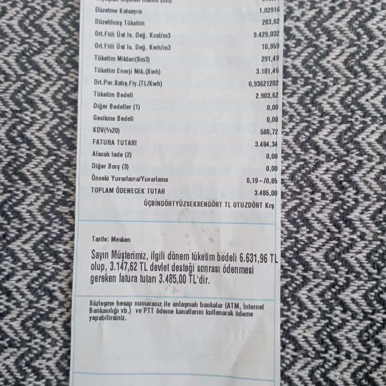 Aşırı Doğalgaz Faturası 3485 TL, Şikayetim Reddedildi