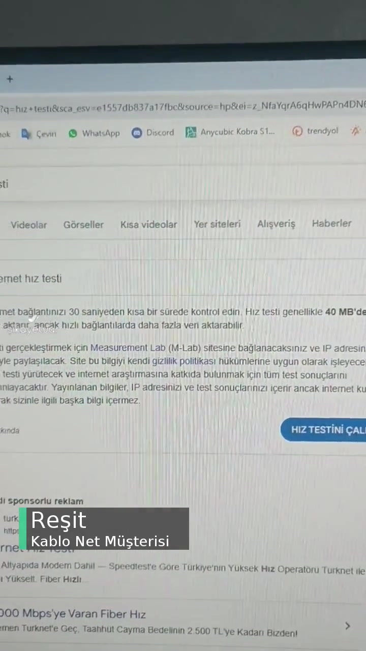Kablo Net 100 Mbit İnternette Sadece 3Mbit Kullanabiliyoruz videonun kapak resmi