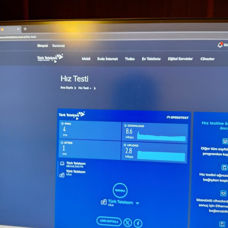 Türk Telekom Sabit İnternet'de Hız Düşüklüğü Ve Sürekli Kesintiler