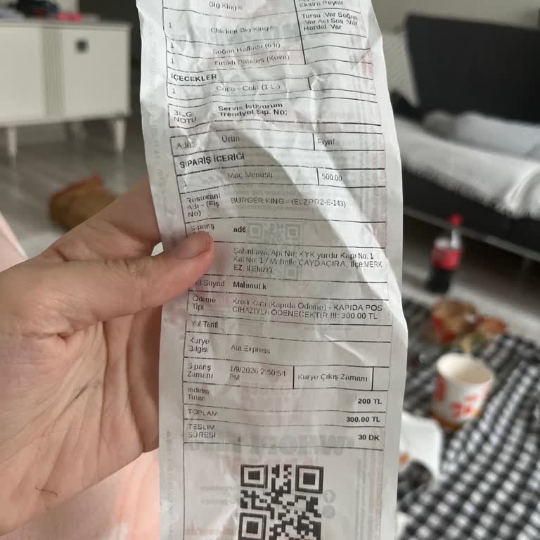 Getir Üzerinden Eksik Ve Yanlış Burger King Siparişi İçin İade Talebi
