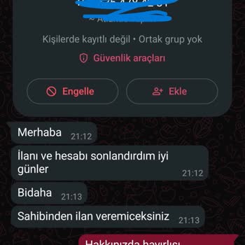 Sahibinden.com'da Açıklama Sunulmadan Hesabımın Kalıcı Kapatılması
