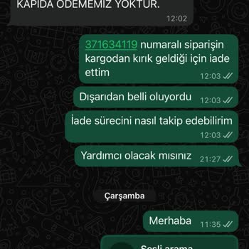 Islak Ve Hasarlı Sipariş İçin Satıcıdan İade Ve Yeniden Gönderim Talebi