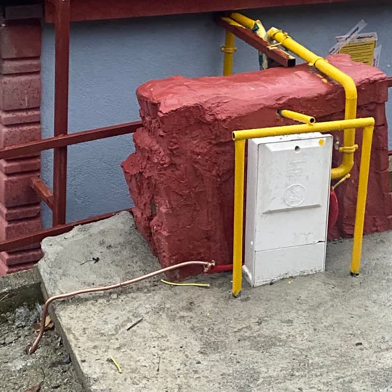 Akmercan Doğalgaz Dağıtım Artvin Çamlık Mahallesi'nde Doğalgaz Kolon Topraklaması