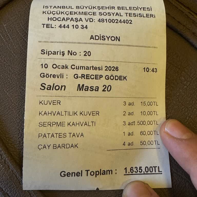 İBB Küçükçekmece Sosyal Tesisleri’nde Çifte Kuver Ücreti Ve Yanıltıcı Çay Uygulaması