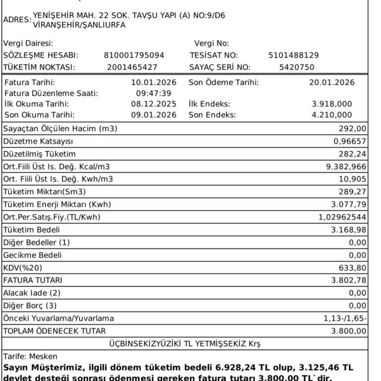 Aksa Doğalgaz Faturasındaki Devlet Desteği Kesintisinin Belirsizliği