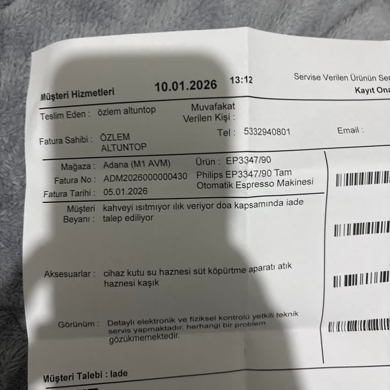 Sıcak Kahve Vermeyen Makine Ve Mağazanın İade Reddi