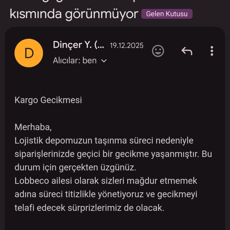 Siparişim 27 Gün Kargoya Verilmedi