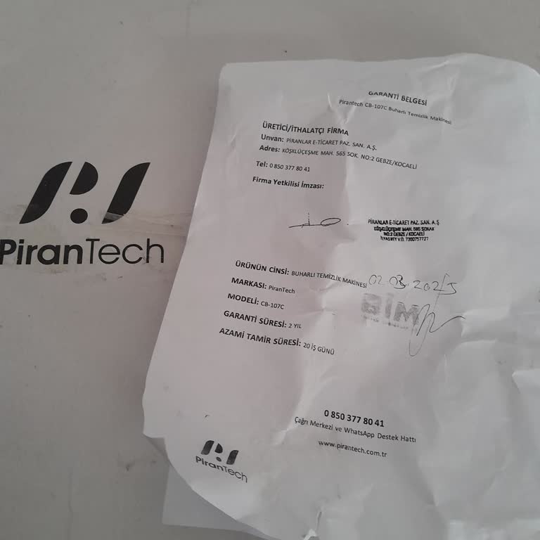 Pirantech Buharlı Temizleme Makinesinde Sürekli Arıza Ve Yanıtsız Servis