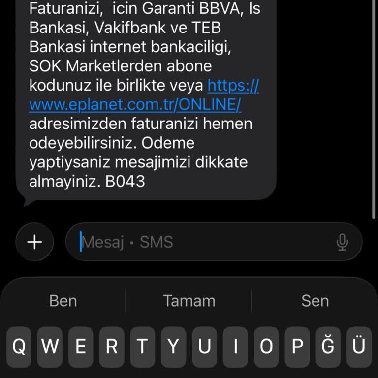 Ait Olmayan Borç Bildirimi Nedeniyle Gelen SMS Ve Aramalardan Şikayet