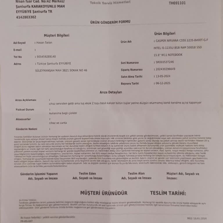 Kayıp Bilgisayar Ve Çelişen Açıklamalar Nedeniyle Yaşanan Mağduriyet