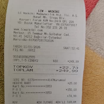 LCW Fiyat Değişikliği Ve Hediye Çeki İadesi Reddedildiği İçin Mağduriyet Yaşadım