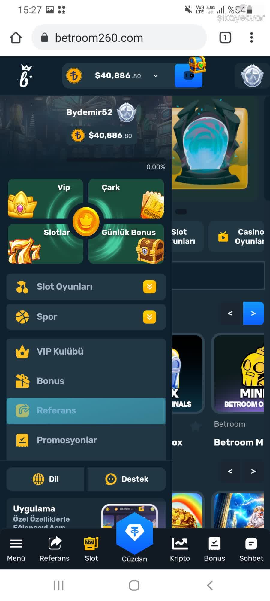 Esempio di bonus Betroom con condizioni