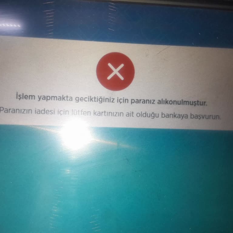 Ortak ATM'de Alıkonulan 2.400 TL Hesaba İade Edilsin